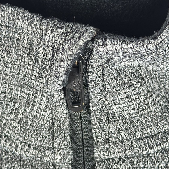 Spyder Sweater Mens XL Gray 1/4 Zip Pullover Long Sleeve - Picture 7 of 12